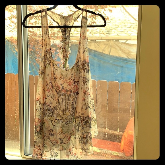 Tops - Flouncy Flirty Floral Feminine Tank